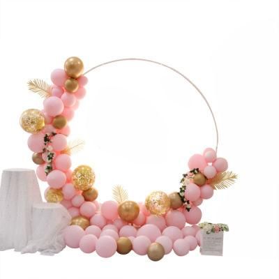 Wedding Party Decoration Monstera Leaf Balloon Arch Gold Confetrti Balloon Stand Kit