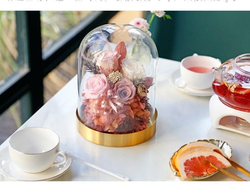 Wholesale Roses Preserved Long Lasting in Glass Dome with Box