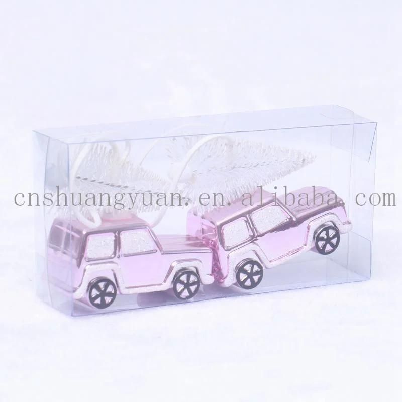 New Design Christmas Shiny Owl Train Car House for Holiday Wedding Party Decoration Supplies Hook Ornament Craft Gifts