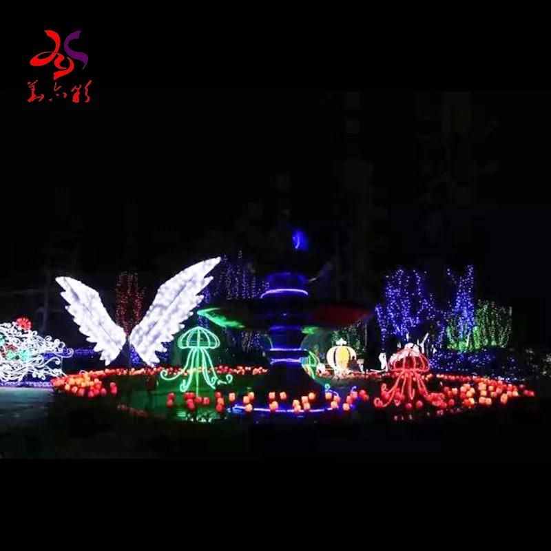 Newest Products Customized Christmas Decorate Windmill Sailing Shape Motif Lighting