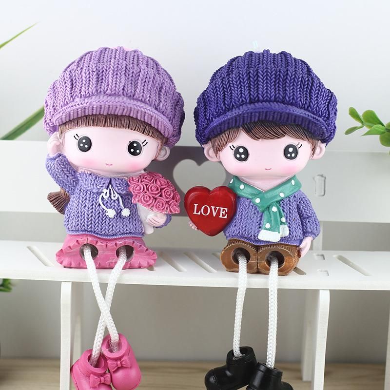 Christmas Cartoon Desktop Ornaments Resin Ornaments Gifts Crafts Sling Dolls