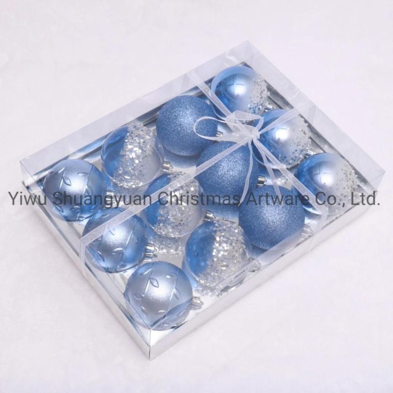 8cm Plastic Hand Painted Christmas Ball with Delicate Package