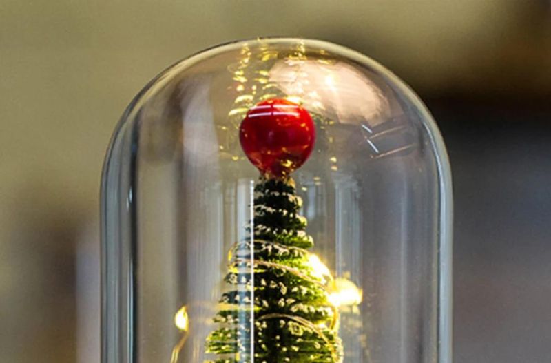 LED Glass Christmas Tree Dome Lamp