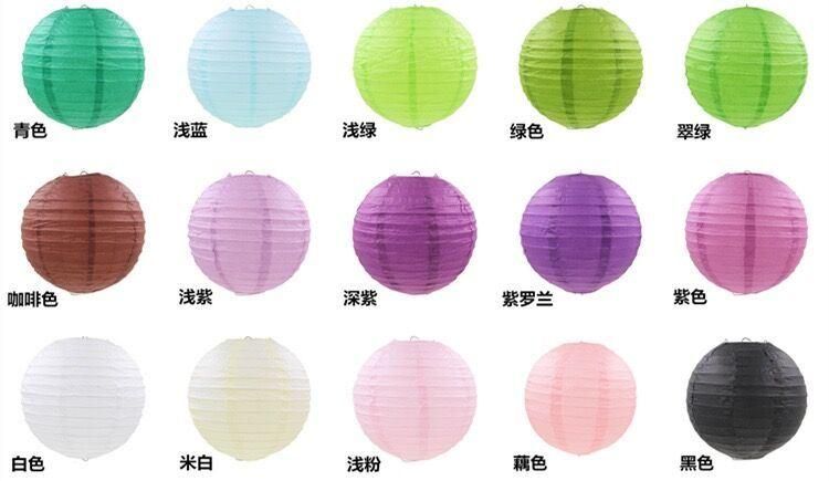 Wholesale Spot 30 Colors 9 Sizes Birthday Party Decorations Circle Lanterns Wedding Festival Birthday Halloween Decoration Pendant