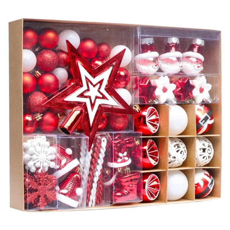 Hot Sale Well Packed 100PCS 3cm Hand Painted Christmas Plasti Ball Pack
