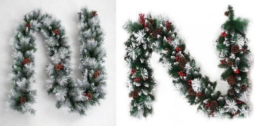 Christmas Green Wreath Decoration Artificial PVC Red Berries Christmas Wearth