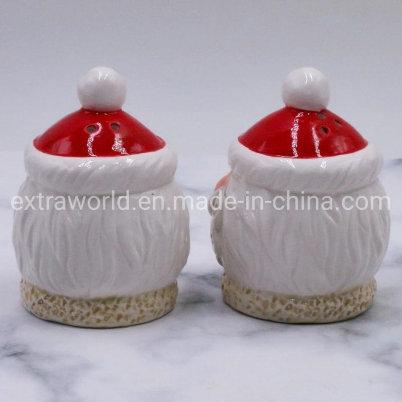 Ceramic Christmas Kitchenware Dolomite Hand-Painted Salt and Pepper Pot
