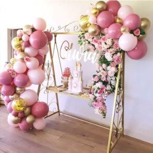 Pink 12 Inch Balloon Arch Metal Balloon Blue Latex Balloons