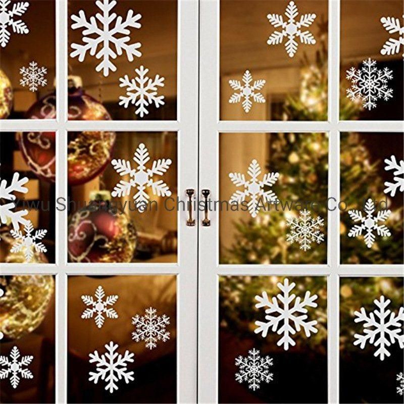 Snowflake Christmas Electrostatic Sticker Window Sticker Wall Stickers Home Decals Decoration Wallpaper