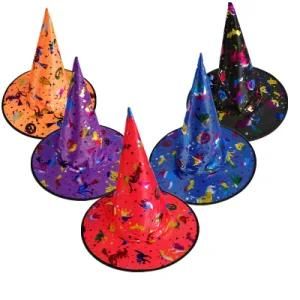 15inch Halloween Hat Party Supplies Bronzing Witch Hat Wizard Hat