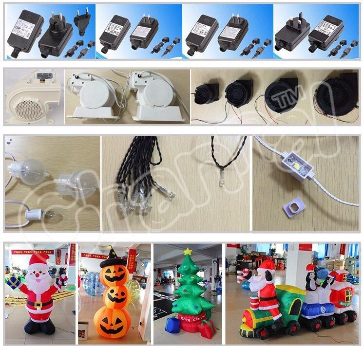 120CMH Inflatable Santa Waving Hand with Gift Box with High Quality