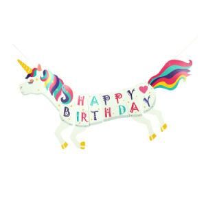 Umiss Paper Party Supplies Unicorn Kids Birthday Banner Party Decorations