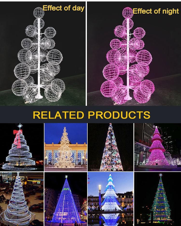 Factory Price Outdoor LED Christmas Lighting Giant Christmas Tree