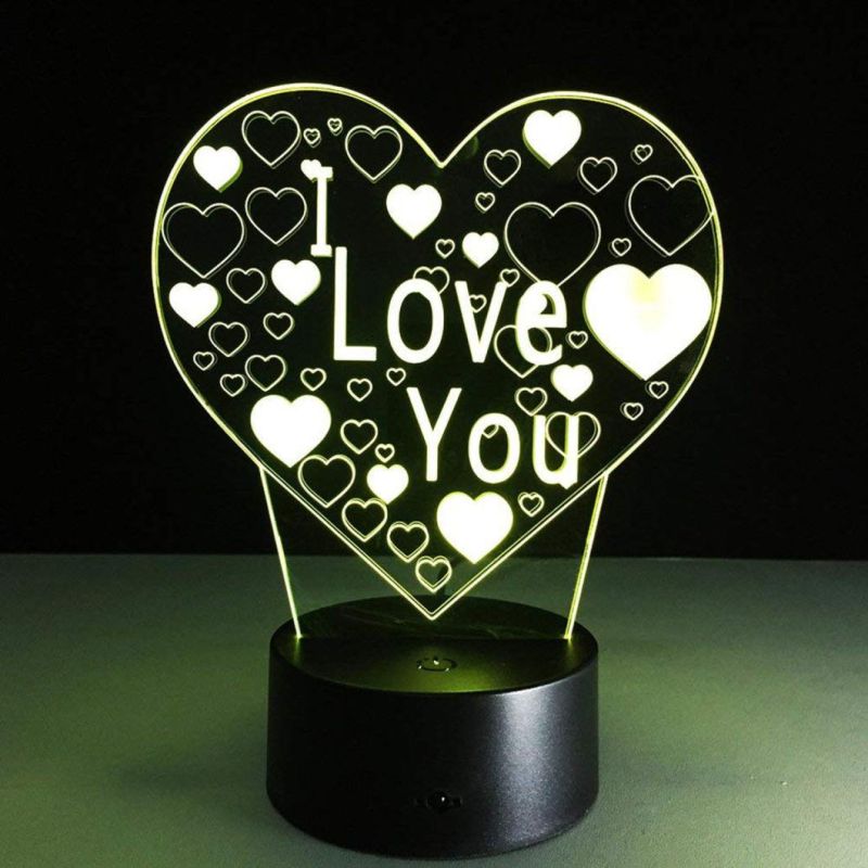 3D Visualization Table Light for Home Decor Color Changing Desk Light