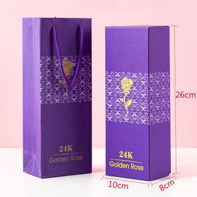 Best Valentine&prime;s Day Gifts 24K Golden Foil Rose Galaxy Rose in Glass Dome with LED Light