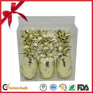 Wholesale Christmas Decorative Gold Ruffled Ribbon for Gift