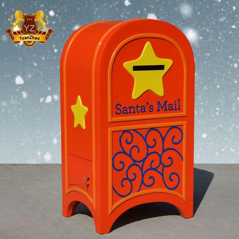 Outdoor Large Resin Santa Mailbox Statue for Christmas Decorations