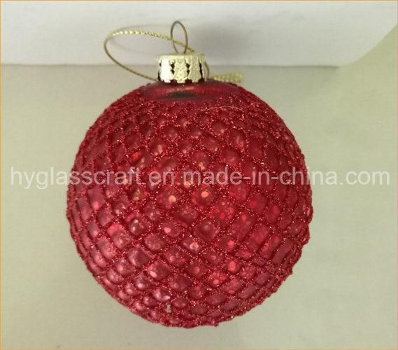 Handmade Glitter Glass Ball Christmas Decoration