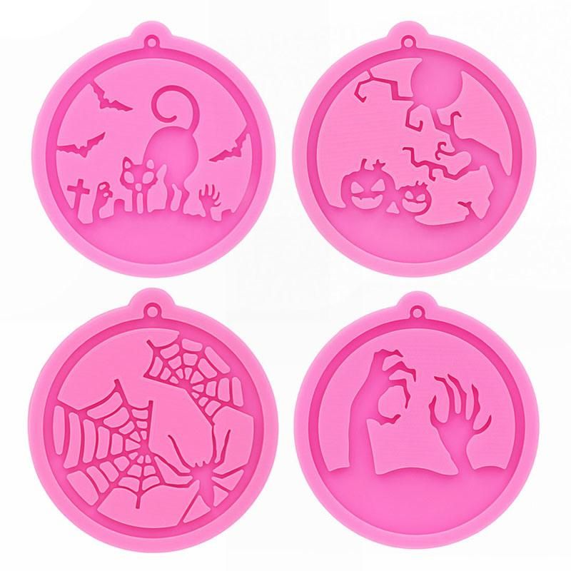 Halloween Custom Silicone Keychain Molds Resin Pendant Mold for DIY Key Chain