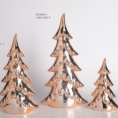 2020 New Design Christmas Tree Shape Ceramic Decor for Home Decoration