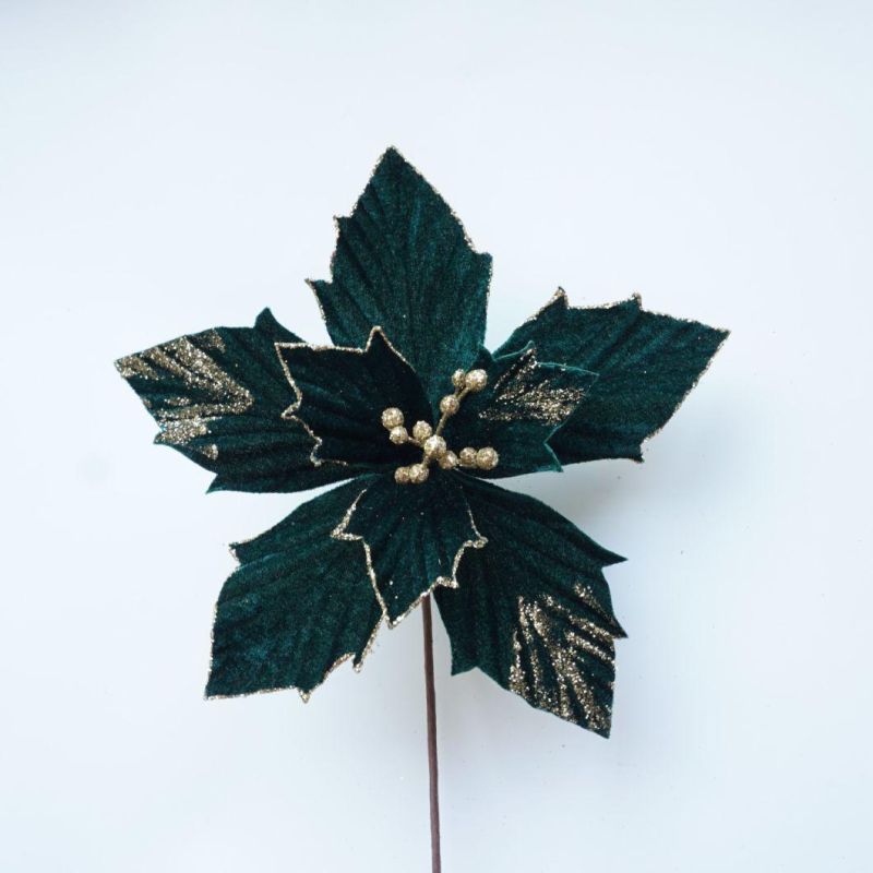 Red Artificial Poinsettia Flowers for Christmas Tree