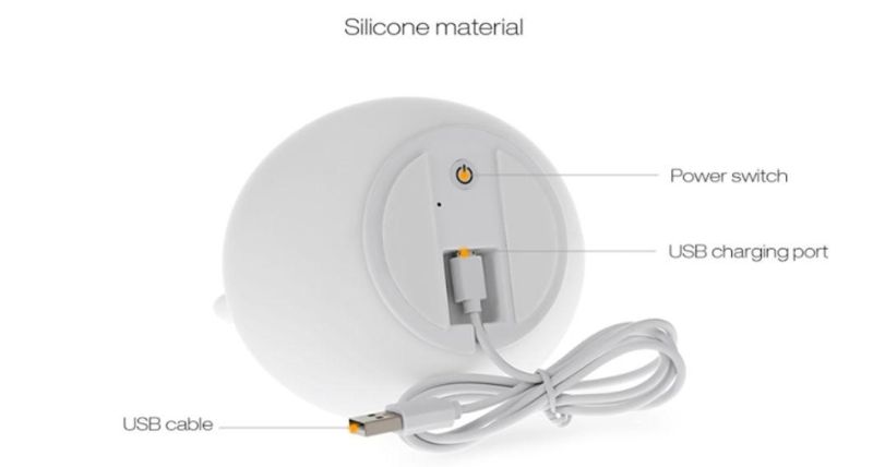 Silicone Lamp USB LED Night Light for Kids Bedside Lamp