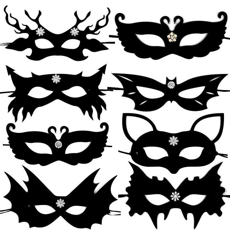 Lady Sexy Elegant Felt Eye Face Mask Bar Masquerade Mistery Festival Dress Face Sexy Mask