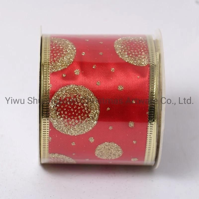 Christmas Ribbon Decor for Holiday Wedding Party Decoration Supplies Hook Ornament Craft Gifts