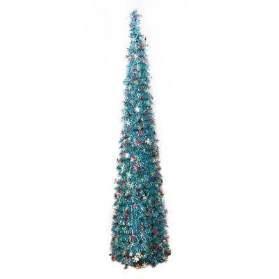 5FT/ 150cm Fantasty Color Christmas Pet Tinsel Tree/ Tinsel Tower