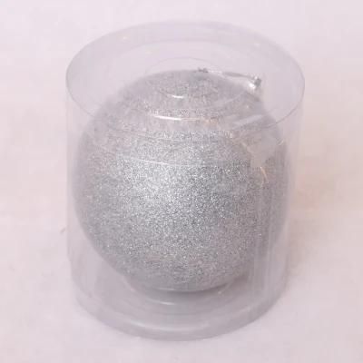Cheap 12cm Glue Effect Glitter Plastic Christmas Ball