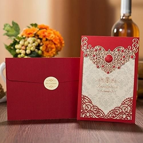 Hard Cover 3D Laser Cut Paper Greeting Cards Custom New Design Invitation Wedding Card