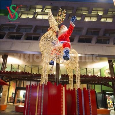 Outdoor Street Commercial Decoration Large Christmas Light Reindeer