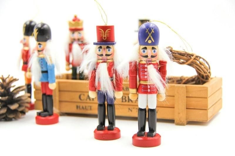 Wooden Nutcracker Doll Soldier Vintage Handcraft Puppet Collectibles for Christmas Gift