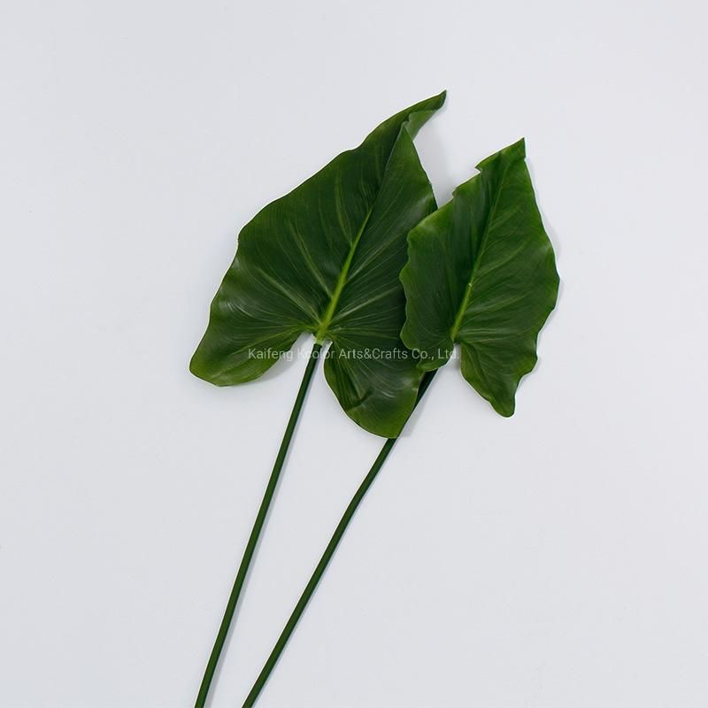 Home Decoraive Green Plastic Alocasia Artificial Leaves for Sale