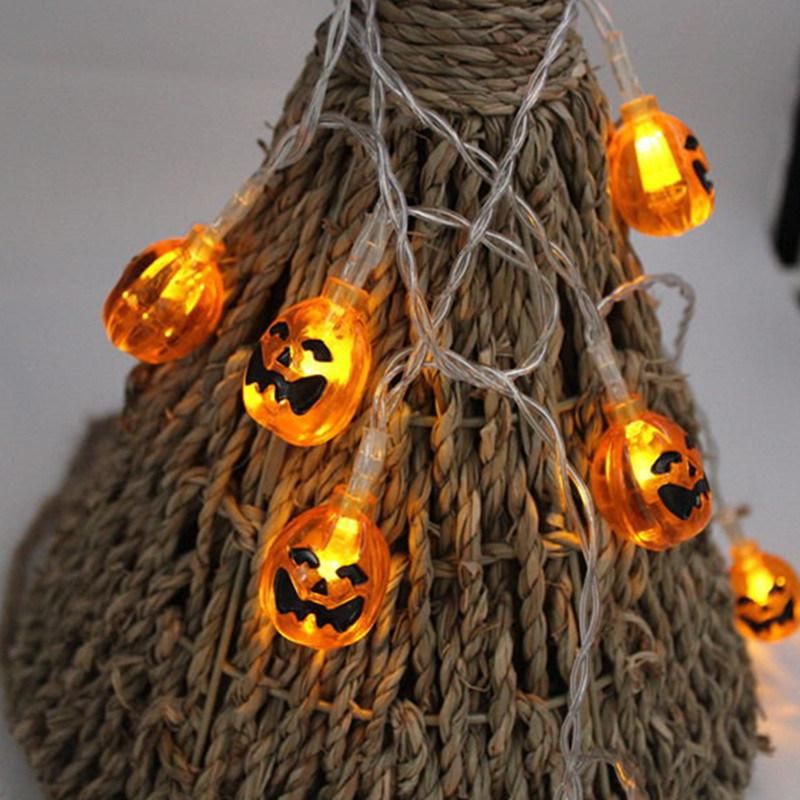 Garden Decorative Solar Pumpkin Lights LED Halloween String Lights