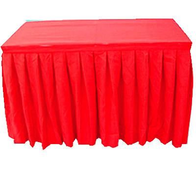 Plastic Party Disposable Soild Color Table Skirt