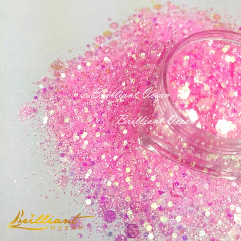 Excellent Brilliant Pink Series Glitter Powder for Nail Art