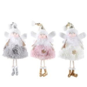 Wholesale 2020 Christmas Tree Pendant Ornaments Fancy Plush Angel Cute Doll Gift Pendants for Home Decorations