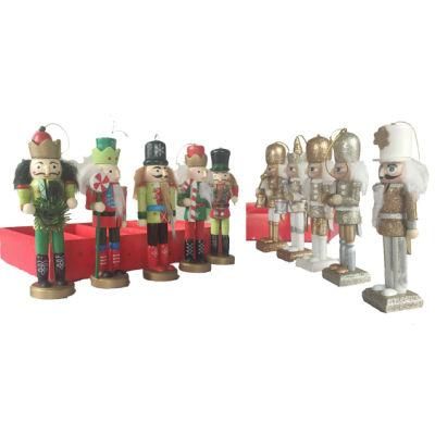Factory Customized Wholesale New Wooden 5 PCS Set Soldier Nutcracker for Christmas Decorations