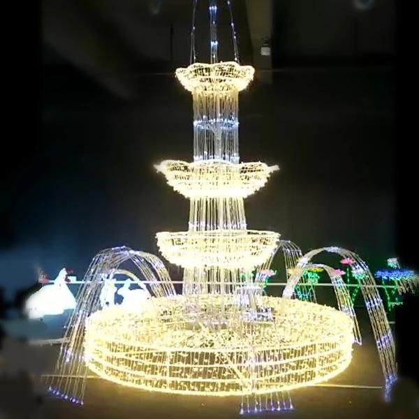 Big LED Fountain White Color Large Outdoor Decoration Holiday Lighting