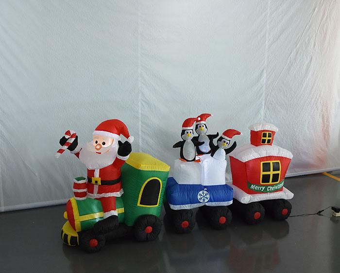 Santa Claus and with Inflatable Balloons for Christmas Outdoor Decoration