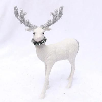 Hot Sale Artificial Christmas Deer with Glitter Painted