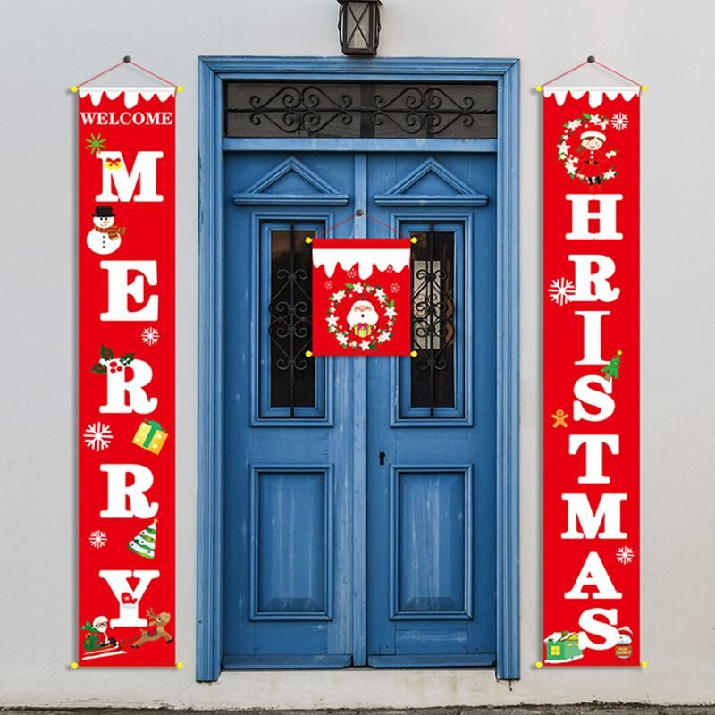 Party Festival Decoration Happy Halloween Cloth Hang Flag for Door