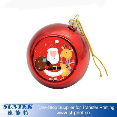 Sublimation Printable Christmas Ornaments Round Plastic Christmas Ball