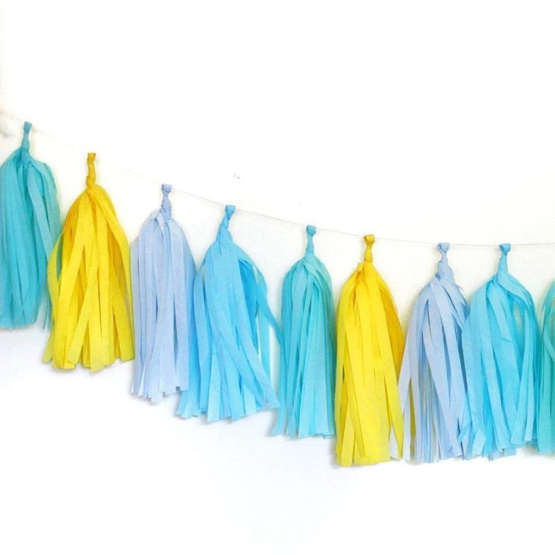 5PCS/Set Wedding Tissue Paper Tassels Garlands Birthday Party Hanging Decorations