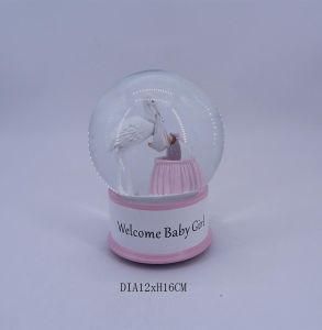 Diamond Ring Custom Snow Ball and Snow Globe, Water Globe with Light Rotating Music Box