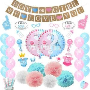 Umiss Paper Boy or Girl Gender Reveal Party Decorations for Factory OEM
