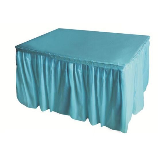 Plastic Party Disposable Soild Color Table Skirt