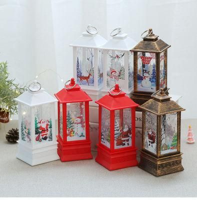 Large 36cm Christmas LED Luminous Wind Lantern Can Be Placed or Hung Christmas Desktop Decoration Lights