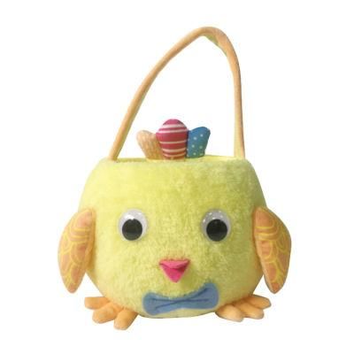 Best Plush Chick Craft Supplies Sweet Candy Storage Basket Easter Toy Candy Basket